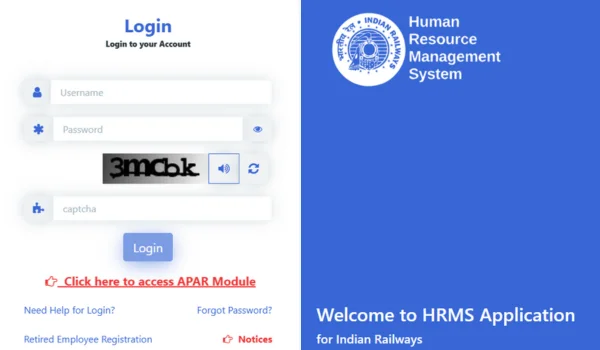 HRMS Login Railway